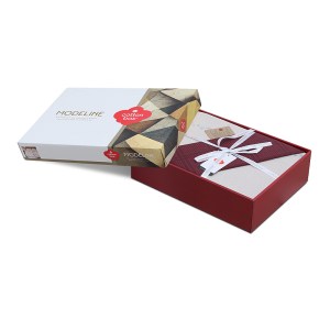meg-129CTN4843-3 ΣΕΤ ΠΑΠΛΩΜΑΤΟΘΗΚΗ FLOS COTTON BOX 4 ΤΜΧ ΔΙΠΛΗ (200X220) ΧΡΩΜΑ ΜΠΟΡΝΤΩ