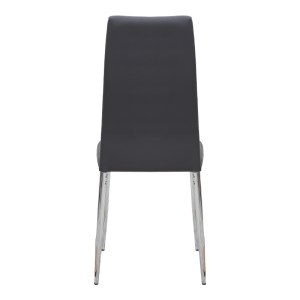 meg-GP001-0047,1-6 ΚΑΡΕΚΛΑ ΤΡΑΠΕΖΑΡΙΑΣ ROSA MEGAPAP ΜΑΥΡΟ PU - ΜΕΤΑΛΛΙΚΟ ΠΟΔΙ ΧΡΩΜΙΟΥ 41X48X98ΕΚ.