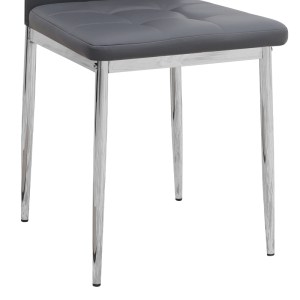 meg-GP001-0047,2-9 ΚΑΡΕΚΛΑ ΤΡΑΠΕΖΑΡΙΑΣ ROSA MEGAPAP ΓΚΡΙ PU - ΜΕΤΑΛΛΙΚΟ ΠΟΔΙ ΧΡΩΜΙΟΥ 41X48X98ΕΚ.