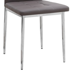 meg-GP001-0047,3-9 ΚΑΡΕΚΛΑ ΤΡΑΠΕΖΑΡΙΑΣ ROSA MEGAPAP ΚΑΦΕ PU - ΜΕΤΑΛΛΙΚΟ ΠΟΔΙ ΧΡΩΜΙΟΥ 41X48X98ΕΚ.