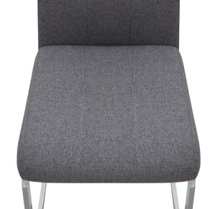 meg-GP001-0052,2-7 ΚΑΡΕΚΛΑ ΤΡΑΠΕΖΑΡΙΑΣ LAURA MEGAPAP ΓΚΡΙ ΥΦΑΣΜΑ - ΜΕΤΑΛΛΙΚΗ ΒΑΣΗ ΧΡΩΜΙΟΥ 42X58X98ΕΚ.