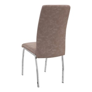 meg-GP001-0053,3-3 ΚΑΡΕΚΛΑ ΤΡΑΠΕΖΑΡΙΑΣ ALMA MEGAPAP ΜΠΕΖ PU - ΜΕΤΑΛΛΙΚΟ ΠΟΔΙ ΧΡΩΜΙΟΥ 42X53X97ΕΚ.