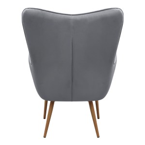 meg-GP001-0061,1-6 ΠΟΛΥΘΡΟΝΑ - ΜΠΕΡΖΕΡΑ ΜΕ ΥΠΟΠΟΔΙΟ LILY MEGAPAP ΓΚΡΙ ΒΕΛΟΥΔΟ - ΜΕΤΑΛΛΙΚΟ ΠΟΔΙ ΧΡΩΜΑ ΦΥΣΙΚΟ 70X62X98ΕΚ.