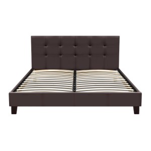 meg-GP002-0003,4-3 ΚΡΕΒΑΤΙ SISSY MEGAPAP ΑΠΟ ΤΕΧΝΟΔΕΡΜΑ ΧΡΩΜΑ ΚΑΦΕ 160X200ΕΚ.