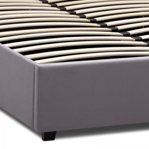 meg-GP002-0005,2-7 ΚΡΕΒΑΤΙ KINGSTON MEGAPAP ΒΕΛΟΥΔΙΝΟ ΜΕ ΑΠΟΘΗΚΕΥΤΙΚΟ ΧΩΡΟ ΧΡΩΜΑ ΓΚΡΙ 160X200ΕΚ.