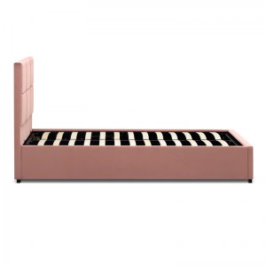 meg-GP002-0006,1-5 ΚΡΕΒΑΤΙ KINGSTON MEGAPAP ΒΕΛΟΥΔΙΝΟ ΜΕ ΑΠΟΘΗΚΕΥΤΙΚΟ ΧΩΡΟ ΧΡΩΜΑ MELON PINK 120X200ΕΚ.