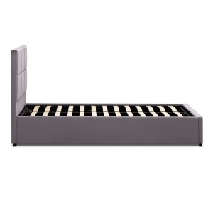 meg-GP002-0006,2-5 ΚΡΕΒΑΤΙ KINGSTON MEGAPAP ΒΕΛΟΥΔΙΝΟ ΜΕ ΑΠΟΘΗΚΕΥΤΙΚΟ ΧΩΡΟ ΧΡΩΜΑ ΓΚΡΙ 120X200ΕΚ.