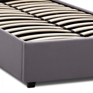 meg-GP002-0006,2-7 ΚΡΕΒΑΤΙ KINGSTON MEGAPAP ΒΕΛΟΥΔΙΝΟ ΜΕ ΑΠΟΘΗΚΕΥΤΙΚΟ ΧΩΡΟ ΧΡΩΜΑ ΓΚΡΙ 120X200ΕΚ.