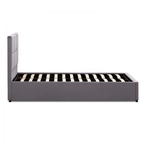 meg-GP002-0007,2-5 ΚΡΕΒΑΤΙ KINGSTON MEGAPAP ΒΕΛΟΥΔΙΝΟ ΜΕ ΑΠΟΘΗΚΕΥΤΙΚΟ ΧΩΡΟ ΧΡΩΜΑ ΓΚΡΙ 100X200ΕΚ.
