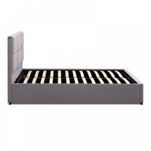 meg-GP002-0009,1-4 ΚΡΕΒΑΤΙ KINGSTON MEGAPAP ΒΕΛΟΥΔΙΝΟ ΧΡΩΜΑ ΓΚΡΙ 150X200ΕΚ.