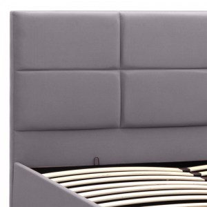 meg-GP002-0009,1-5 ΚΡΕΒΑΤΙ KINGSTON MEGAPAP ΒΕΛΟΥΔΙΝΟ ΧΡΩΜΑ ΓΚΡΙ 150X200ΕΚ.