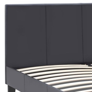 meg-GP002-0012,1-4 ΚΡΕΒΑΤΙ FLAT MEGAPAP ΑΠΟ ΤΕΧΝΟΔΕΡΜΑ ΧΡΩΜΑ ΜΑΥΡΟ ΜΑΤ 160X200ΕΚ.