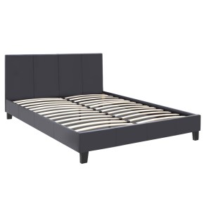 meg-GP002-0013,1-2 ΚΡΕΒΑΤΙ FLAT MEGAPAP ΑΠΟ ΤΕΧΝΟΔΕΡΜΑ ΧΡΩΜΑ ΜΑΥΡΟ ΜΑΤ 150X200ΕΚ.