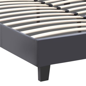 meg-GP002-0013,1-5 ΚΡΕΒΑΤΙ FLAT MEGAPAP ΑΠΟ ΤΕΧΝΟΔΕΡΜΑ ΧΡΩΜΑ ΜΑΥΡΟ ΜΑΤ 150X200ΕΚ.