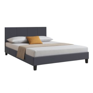 meg-GP002-0014,1-0 ΚΡΕΒΑΤΙ FLAT MEGAPAP ΑΠΟ ΤΕΧΝΟΔΕΡΜΑ ΧΡΩΜΑ ΜΑΥΡΟ ΜΑΤ 140X190ΕΚ.