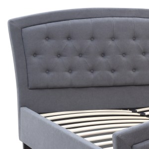 meg-GP002-0015,1-4 ΚΡΕΒΑΤΙ ALEXIA MEGAPAP ΥΦΑΣΜΑΤΙΝΟ ΧΡΩΜΑ ΓΚΡΙ 160X200ΕΚ.