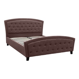 meg-GP002-0015,2-2 ΚΡΕΒΑΤΙ ALEXIA MEGAPAP ΥΦΑΣΜΑΤΙΝΟ ΧΡΩΜΑ ΚΑΦΕ 160X200ΕΚ.