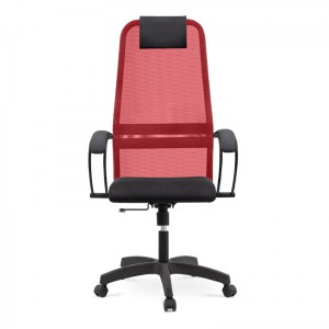 meg-GP008-0005-2 ΚΑΡΕΚΛΑ ΓΡΑΦΕΙΟΥ PRINCE MEGAPAP ΜΕ ΥΦΑΣΜΑ MESH ΣΕ ΧΡΩΜΑ ΚΟΚΚΙΝΟ - ΜΑΥΡΟ 66,5X70X123/133ΕΚ.