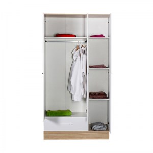 meg-GP009-0025-1 ΝΤΟΥΛΑΠΑ ΡΟΥΧΩΝ BASE MEGAPAP ΤΡΙΦΥΛΛΗ ΣΕ ΧΡΩΜΑ ΛΕΥΚΟ - SONOMA 103X52X198ΕΚ.