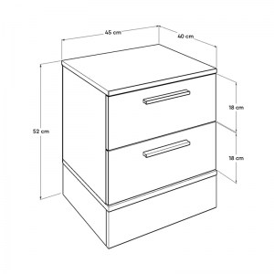 meg-GP009-0031-4 ΚΟΜΟΔΙΝO BASE MEGAPAP ΣΕ ΧΡΩΜΑ ΛΕΥΚΟ - SONOMA 45X40X52ΕΚ.