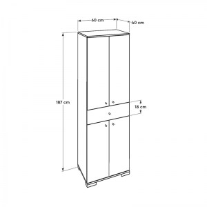 meg-GP009-0048-5 ΝΤΟΥΛΑΠΑ ΡΟΥΧΩΝ DIAMOND MEGAPAP ΔΙΦΥΛΛΗ ΣΕ ΧΡΩΜΑ ΛΕΥΚΟ 60X38X187ΕΚ.