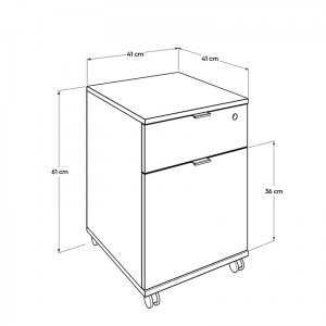 meg-GP009-0068-4 ΣΥΡΤΑΡΙΕΡΑ ΓΡΑΦΕΙΟΥ RIO MEGAPAP ΤΡΟΧΗΛΑΤΗ ΣΕ ΧΡΩΜΑ SONOMA 41X41X61ΕΚ.