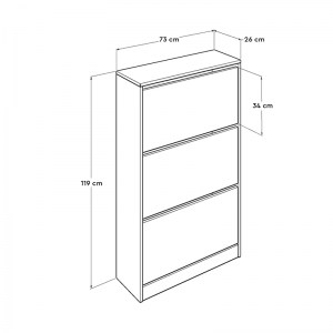 meg-GP009-0087-3 ΠΑΠΟΥΤΣΟΘΗΚΗ FLAT DUO MEGAPAP 18 ΖΕΥΓΩΝ ΣΕ ΧΡΩΜΑ ΛΕΥΚΟ 73X26X119ΕΚ.