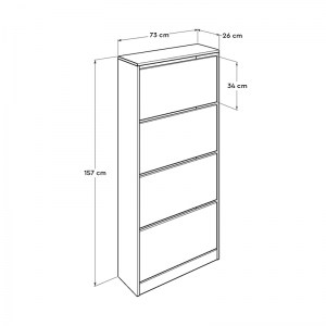 meg-GP009-0090-3 ΠΑΠΟΥΤΣΟΘΗΚΗ FLAT DUO MEGAPAP 24 ΖΕΥΓΩΝ ΣΕ ΧΡΩΜΑ ΛΕΥΚΟ 73X26X157ΕΚ.