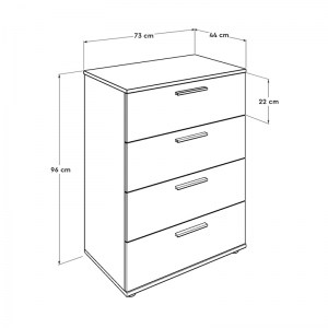 meg-GP009-0091-5 ΣΥΡΤΑΡΙΕΡΑ TRENDLINE MEGAPAP ΣΕ ΧΡΩΜΑ ΚΑΡΥΔΙ 73X44X96ΕΚ.
