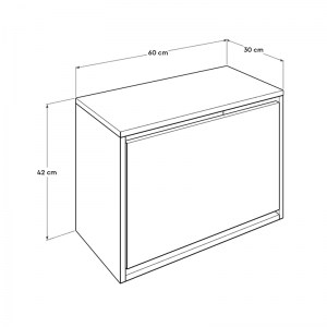 meg-GP009-0126-5 ΠΑΠΟΥΤΣΟΘΗΚΗ STEP MEGAPAP 6 ΖΕΥΓΩΝ ΣΕ ΧΡΩΜΑ ΛΕΥΚΟ 60X30X42ΕΚ.