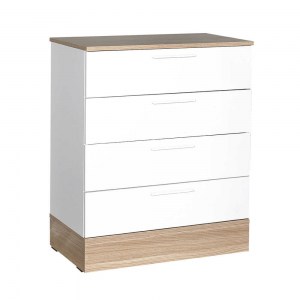 meg-GP009-0164-0 ΣΥΡΤΑΡΙΕΡΑ BASE MEGAPAP ΧΡΩΜΑ OAK - ΛΕΥΚΟ 72X40X88ΕΚ.