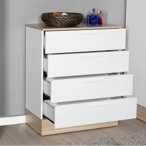 meg-GP009-0164-1 ΣΥΡΤΑΡΙΕΡΑ BASE MEGAPAP ΧΡΩΜΑ OAK - ΛΕΥΚΟ 72X40X88ΕΚ.