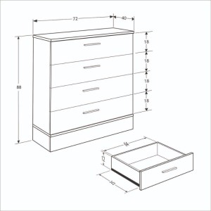 meg-GP009-0164-3 ΣΥΡΤΑΡΙΕΡΑ ΜΕΛΑΜΙΝΗΣ BASE MEGAPAP ΧΡΩΜΑ OAK - ΛΕΥΚΟ 72X40X88ΕΚ.
