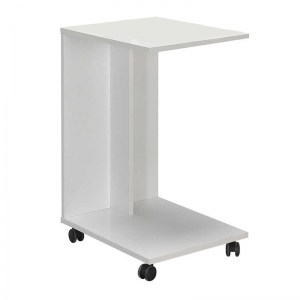 meg-GP009-0195-0 ΒΟΗΘΗΤΙΚΟ ΤΡΑΠΕΖΙ C-SHAPED MEGAPAP ΑΠΟ ΜΕΛΑΜΙΝΗ ΣΕ ΧΡΩΜΑ ΛΕΥΚΟ 35X45X65ΕΚ.