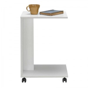 meg-GP009-0195-1 ΒΟΗΘΗΤΙΚΟ ΤΡΑΠΕΖΙ C-SHAPED MEGAPAP ΑΠΟ ΜΕΛΑΜΙΝΗ ΣΕ ΧΡΩΜΑ ΛΕΥΚΟ 35X45X65ΕΚ.