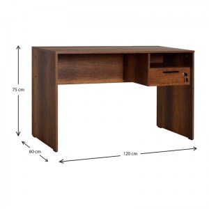 meg-GP009-0209-4 ΓΡΑΦΕΙΟ CONCEPT MEGAPAP ΣΕ ΧΡΩΜΑ ΚΑΡΥΔΙ 120X60X75ΕΚ.