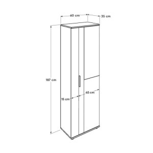 meg-GP009-0223-5 ΝΤΟΥΛΑΠΑ ΡΟΥΧΩΝ - ΠΑΠΟΥΤΣΟΘΗΚΗ 30 ΖΕΥΓΩΝ PORTO ΜΟΝΟΦΥΛΛΗ ΜΕ ΚΑΘΡΕΦΤΗ TORI 60X36X187ΕΚ.