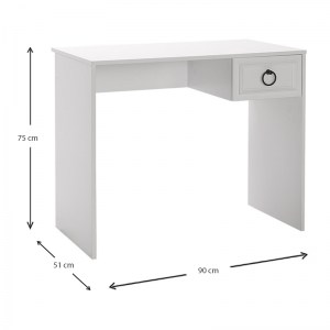 meg-GP009-0226-4 ΓΡΑΦΕΙΟ ΜΕΛΑΜΙΝΗΣ HAMPTON MEGAPAP ΧΡΩΜΑ ΛΕΥΚΟ 90X51X75ΕΚ.