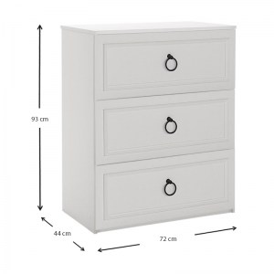 meg-GP009-0228-4 ΣΥΡΤΑΡΙΕΡΑ ΜΕΛΑΜΙΝΗΣ HAMPTON MEGAPAP ΧΡΩΜΑ ΛΕΥΚΟ 72X44X93ΕΚ.