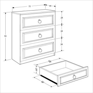 meg-GP009-0228-5 ΣΥΡΤΑΡΙΕΡΑ ΜΕΛΑΜΙΝΗΣ HAMPTON MEGAPAP ΧΡΩΜΑ ΛΕΥΚΟ 72X44X93ΕΚ.