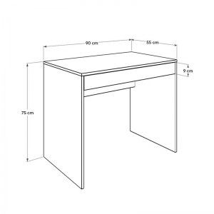 meg-GP009-0233,1-4 ΓΡΑΦΕΙΟ ΕΡΓΑΣΙΑΣ VARENO MEGAPAP ΑΠΟ ΜΕΛΑΜΙΝΗ ΧΡΩΜΑ ΛΕΥΚΟ 90X55X75ΕΚ.