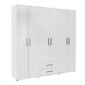 meg-GP009-0247,1-0 ΝΤΟΥΛΑΠΑ ΡΟΥΧΩΝ BIANCO MEGAPAP ΕΞΑΦΥΛΛΗ ΧΡΩΜΑ ΛΕΥΚΟ 206X52X213ΕΚ.
