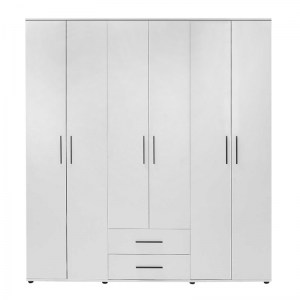 meg-GP009-0247,1-2 ΝΤΟΥΛΑΠΑ ΡΟΥΧΩΝ BIANCO MEGAPAP ΕΞΑΦΥΛΛΗ ΧΡΩΜΑ ΛΕΥΚΟ 206X52X213ΕΚ.