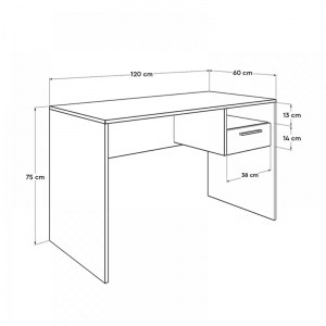 meg-GP009-0249-5 ΓΡΑΦΕΙΟ ΕΡΓΑΣΙΑΣ CONCEPT MEGAPAP ΧΡΩΜΑ ΑΝΘΡΑΚΙ 120X60X75ΕΚ.
