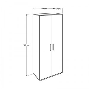 meg-GP009-0253,1-3 ΝΤΟΥΛΑΠΑ ΡΟΥΧΩΝ TRENDLINE MEGAPAP ΔΙΦΥΛΛΗ ΧΡΩΜΑ ΛΕΥΚΟ 80X47X187ΕΚ.