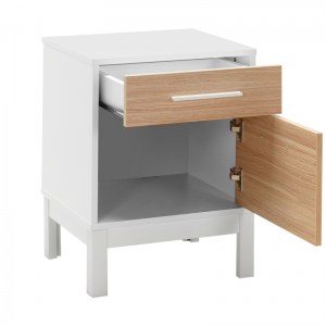 meg-GP009-0254,1-1 ΚΟΜΟΔΙΝΟ LONDON MEGAPAP ΧΡΩΜΑ ΛΕΥΚΟ - OAK 45X41X60ΕΚ.