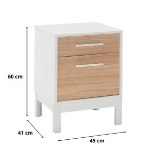 meg-GP009-0254,1-4 ΚΟΜΟΔΙΝΟ LONDON MEGAPAP ΧΡΩΜΑ ΛΕΥΚΟ - OAK 45X41X60ΕΚ.