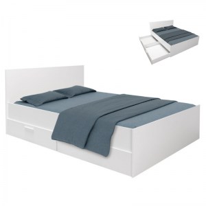 meg-GP009-0255,1-0 ΚΡΕΒΑΤΙ MONTANA MEGAPAP ΜΕ ΣΥΡΤΑΡΙΑ ΧΡΩΜΑ ΛΕΥΚΟ 160X200ΕΚ.
