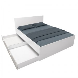 meg-GP009-0255,1-1 ΚΡΕΒΑΤΙ MONTANA MEGAPAP ΜΕ ΣΥΡΤΑΡΙΑ ΧΡΩΜΑ ΛΕΥΚΟ 160X200ΕΚ.