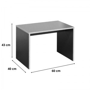meg-GP009-0256,1-1 ΤΡΑΠΕΖΑΚΙ ΣΑΛΟΝΙΟΥ - ΓΡΑΦΕΙΟΥ RIO MEGAPAP ΧΡΩΜΑ ΑΝΘΡΑΚΙ 60X40X43ΕΚ.